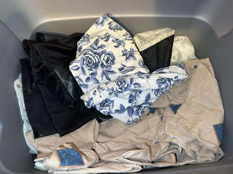 (3) Totes of Blankets, Decor, and Miscellaneous Items