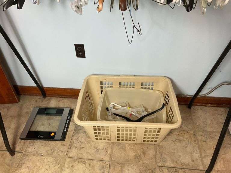 Clothes Hanging Rack, Hangers, Laundry Baskets and More