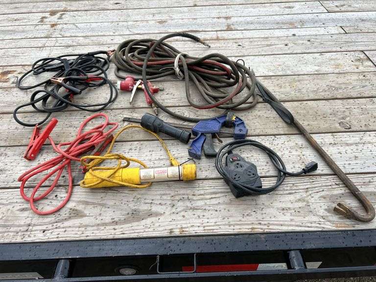 Jumper cables, air hose, power cord, pry bar and more - untested