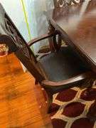 Green World Furniture Kitchen Table with 7 Chairs, Extra Table Leaf