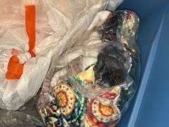 (3) Totes of Blankets, Decor, and Miscellaneous Items