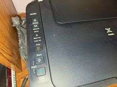 Canon MG3022 Printer, Maganvox DVD/VHS Player, and Miscellaneous Items