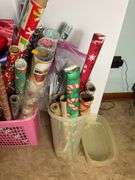 Assortment of Christmas Wrapping Paper, Christmas Cards