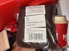 Tote and Box of Household Decor and Miscellaneous Items