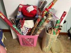 Assortment of Christmas Wrapping Paper, Christmas Cards