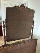 Antique Wooden Dresser with Mirror