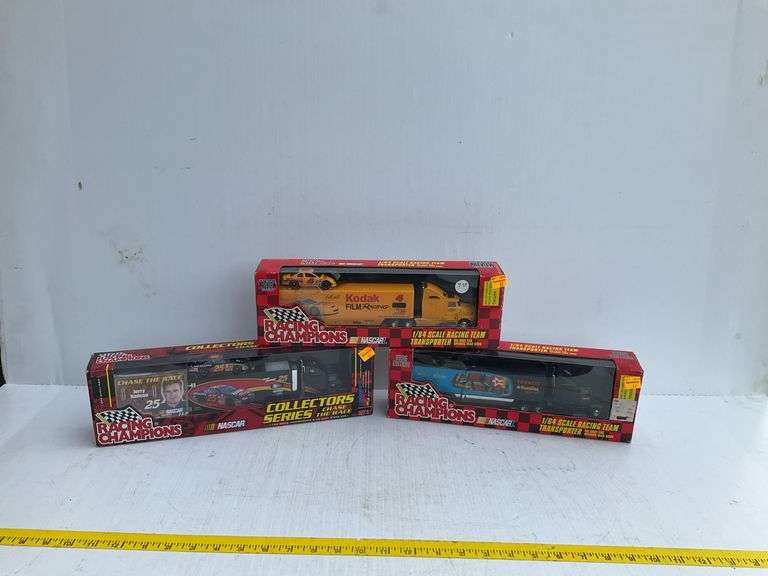 (3) NASCAR Die Cast Racing Team Transporters