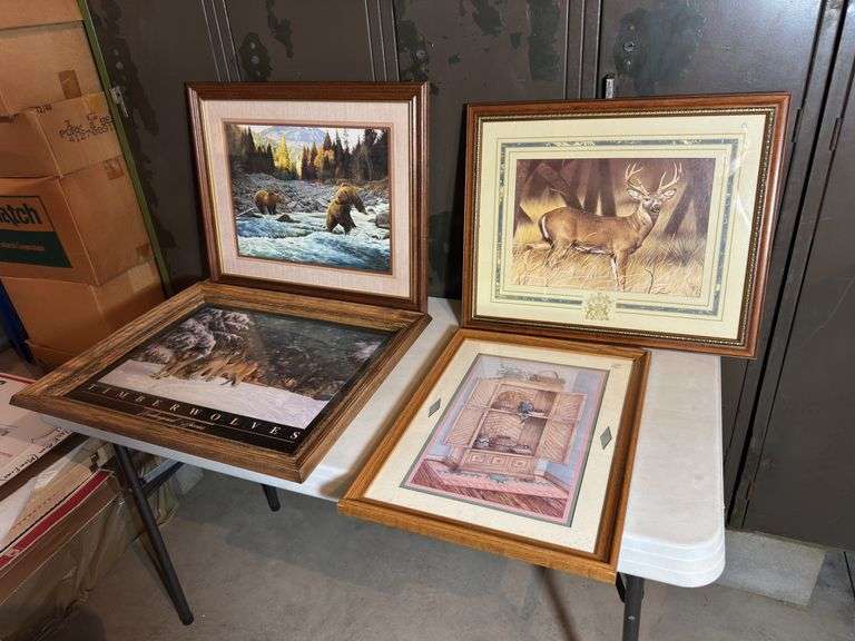 Set of 4 Framed Prints.