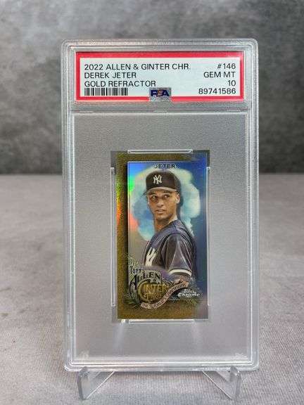 2022 Topps Allen & Ginter Chrome Gold Refractor Derek Jeter /50 #146 PSA 10 GEM