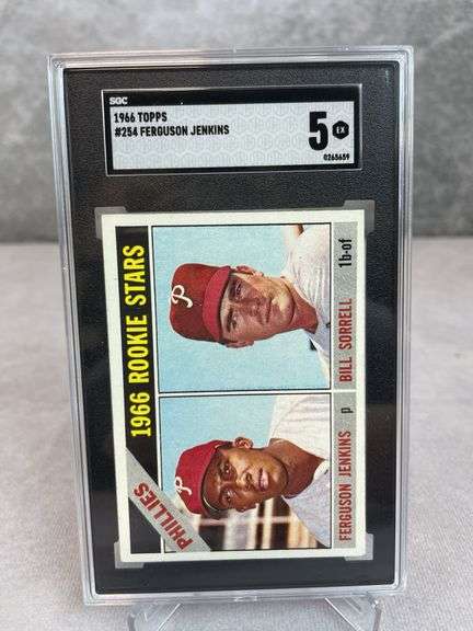 1966 Topps Fergie Jenkins ROOKIE #254 SGC 5 EX