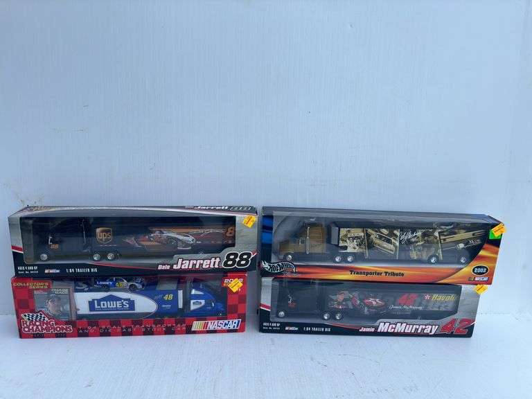 (4) NASCAR Toy Die Cast Transport Trucks