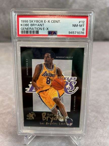 Kobe Bryant 1998 SkyBox E-X Cent, Generation EX, PSA 8