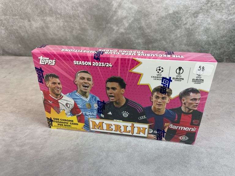 2023/24 Topps UEFA Merlin Club Competitions  Soccer Sealed Hobby Box