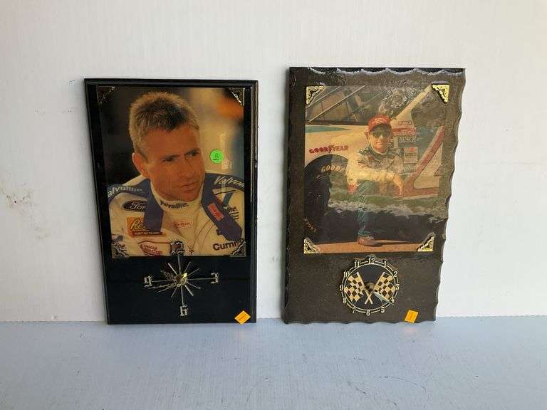 (2) NASCAR Wall Mount Clocks