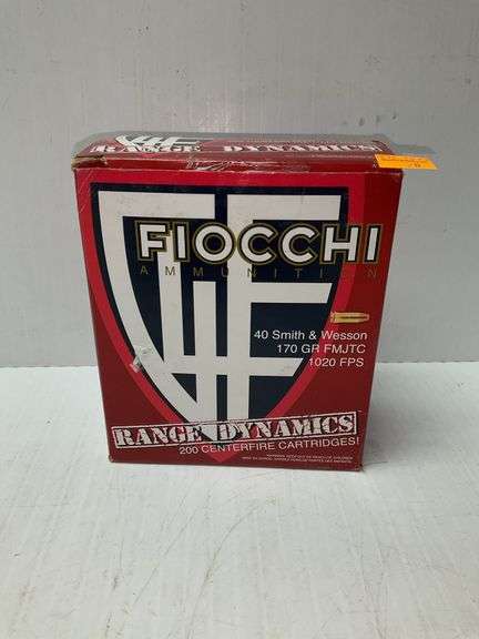 Fiocchi 40 Smith & Wesson 170 Grain FMJ