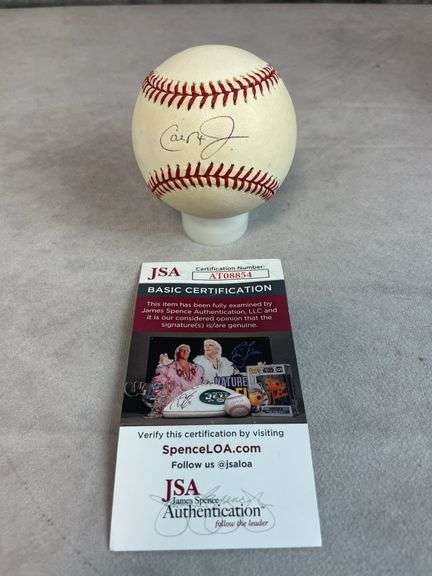 Cal Ripkin Jr. signed MLB baseball, JSA, signed with black ink on the sweet spot