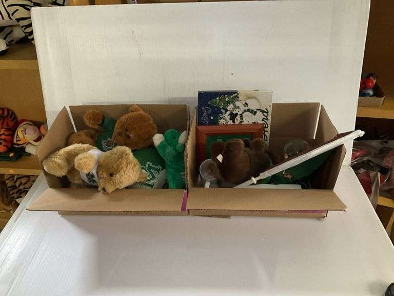 (2) Boxes of Marshall Thundering Herd Decor