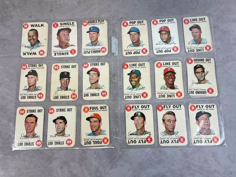 1968 Topps baseball Game Card Set of 33 w/ Mantle, Clemente, Mays
