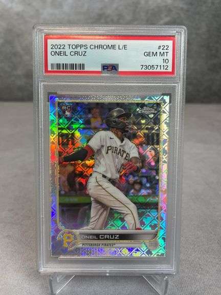 2022 Topps Chrome Logofractor Oneil Cruz ROOKIE #22 PSA 10 GEM MINT