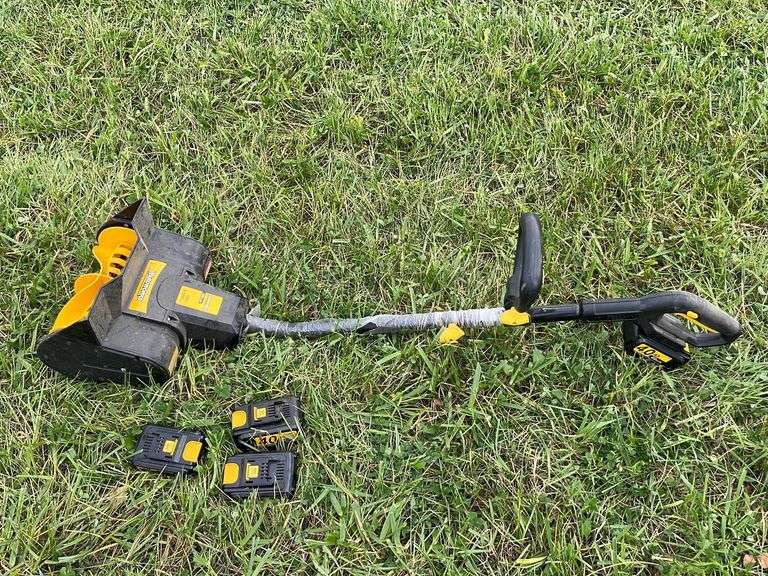 Yard works battery snow blower 4.0 ah snow blower w/ extra batteries- works
