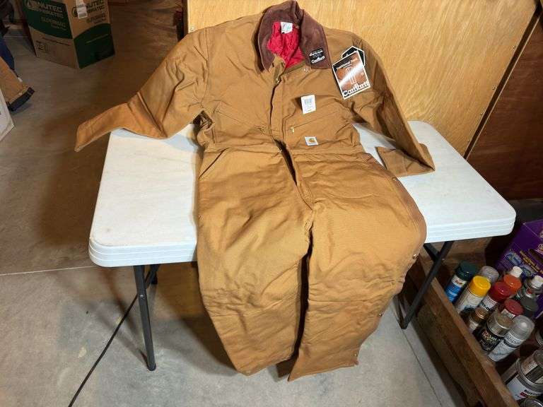 44X30 Carhartt Traditional Duck Bib Overalls lined.