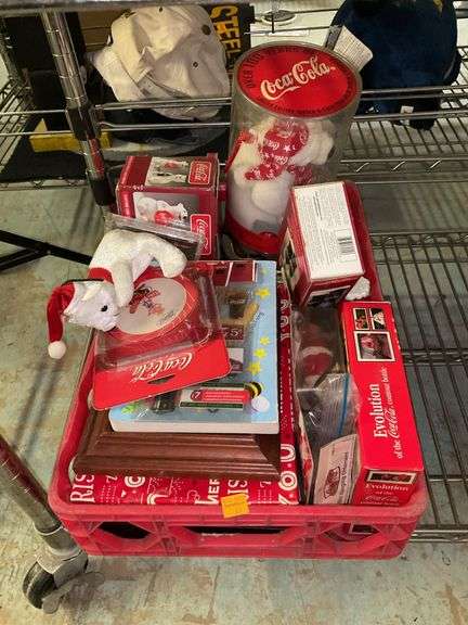 Crate of Coca-Cola Memorabilia
