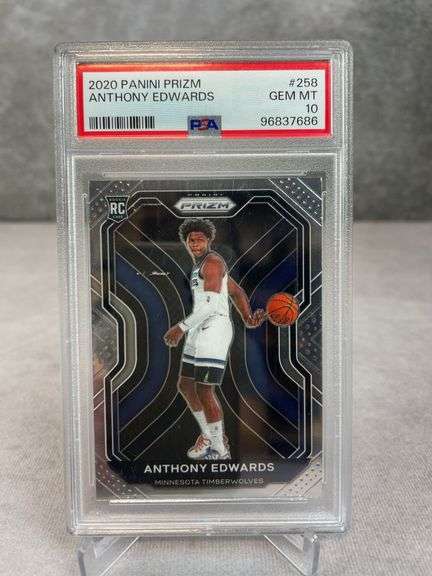 2020 Panini Prizm Anthony Edwards ROOKIE #258 PSA 10 GEM MINT
