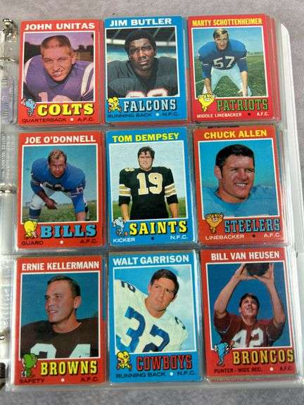 1971 Topps football Set w/ Bradshaw, Greene (Rookies) plus Unitas, Namath, OJ