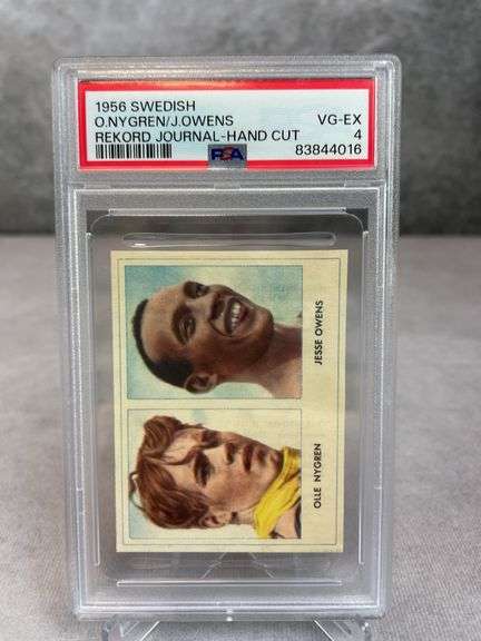 1956 Swedish Rekord Journal Olle Nygren & Jesse Owens PSA 4 VGEX