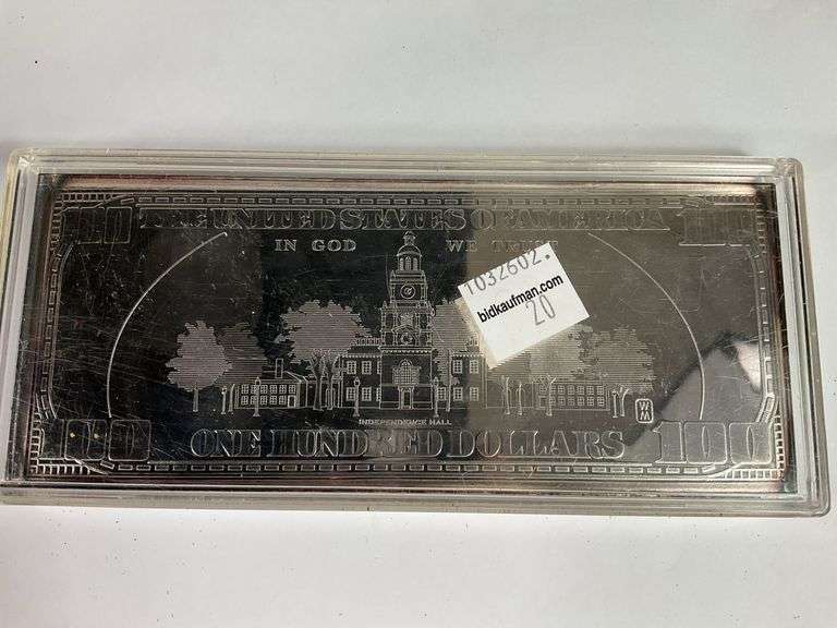 1998 $100 Washington Mint Silver Proof 1/4 Pound Federal Reserve