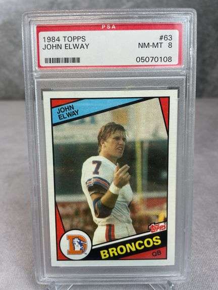 1984 Topps Football John Elway ROOKIE #63 PSA 8 NM-MT