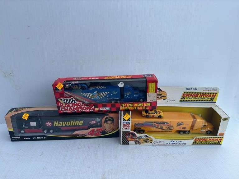 (3) NASCAR Die Cast Trucks & Trailers
