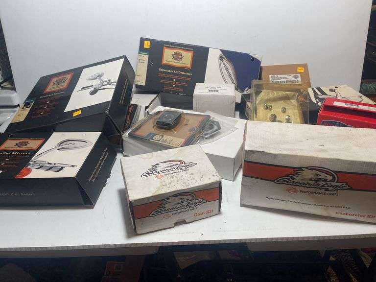 Assortment of New and Used Harley Davidson Parts