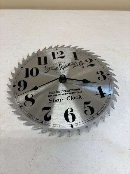 sears saw blade clock シアーズ　クロック　掛時計 Sears Roebuck saw blade clock - Kaufman Realty & Auctions