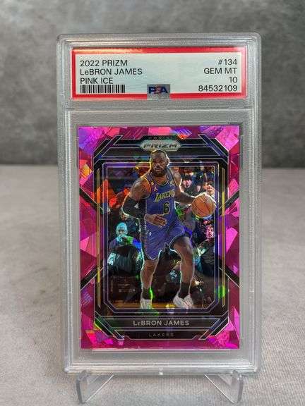 2022 Panini Prizm Pink Ice LeBron James #134 PSA 10 GEM MINT