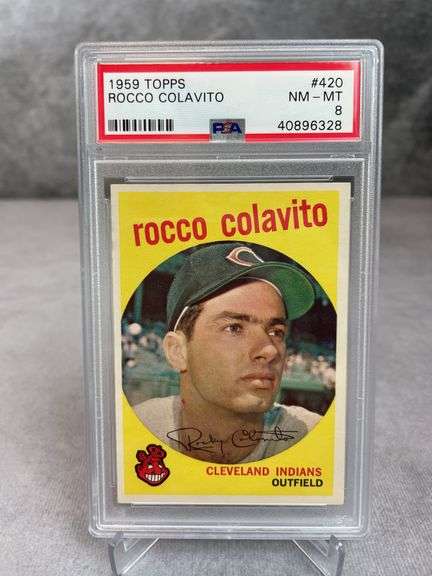 1959 Topps Rocco Rocky Colavito #420 PSA 8 NM-MT