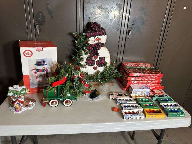 Christmas Ornaments including Indoor/Outdoor string Lights.