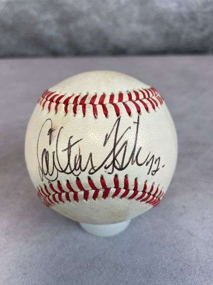 Carlton Fisk signed MLB baseball, JSA, signed with black ink on the sweet spot
