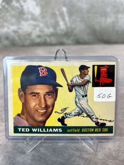 1955 Topps Ted Williams #2 - Great Card of Teddy Ball Game