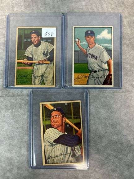 (3) 1952 Bowman Yankees - Rizzuto, Bauer, McDougald RC