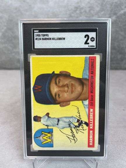1955 Topps Harmon Killebrew ROOKIE #124 SGC 2 GD