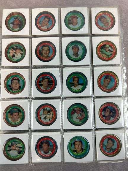 1971 Topps baseball complete Coin Set w/ Aaron, Clemente, Mays, Bench, Yaz, Rose