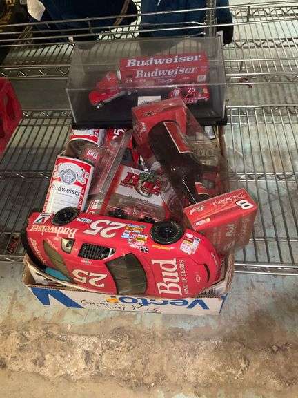 Box of Budweiser Memorabilia
