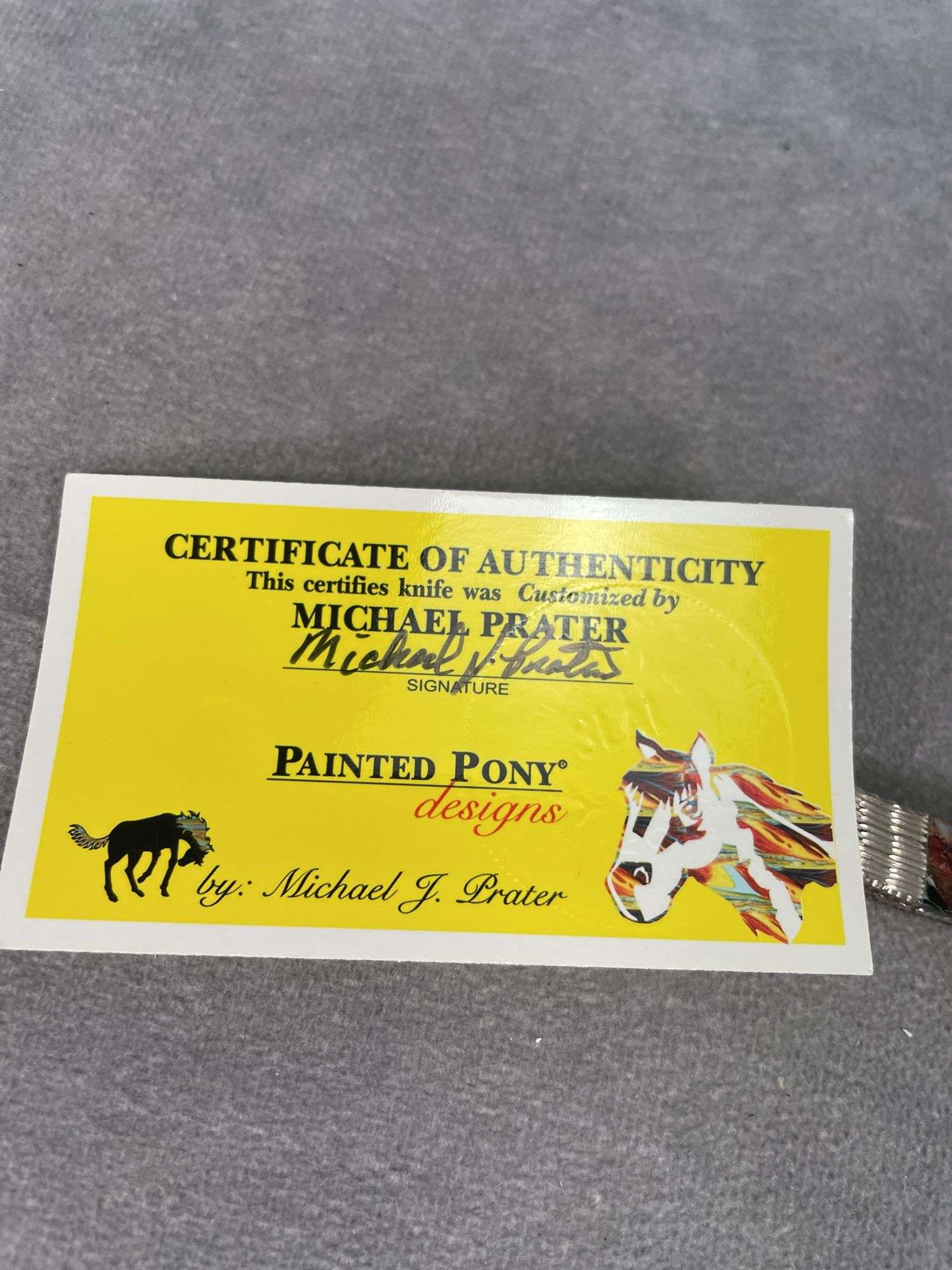 PAINTED PONY BY MICHAEL PRATER CUSTOM MAMMOTH IVORY TINY TOOTHPICK