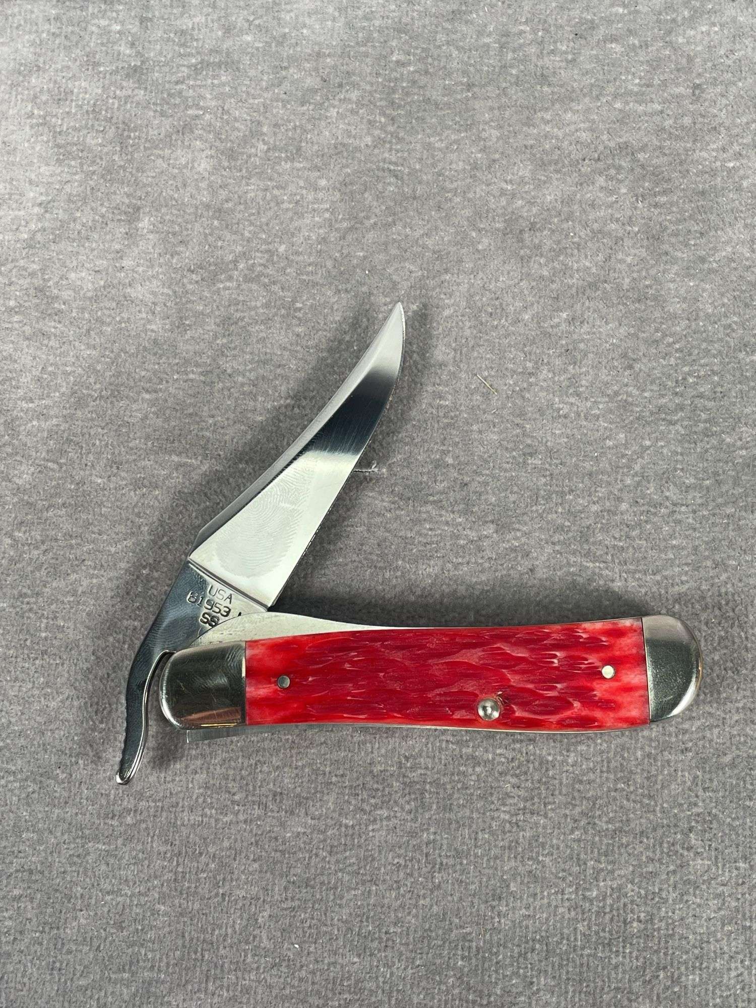 2004 CASE XX RED BONE SILVER SCRIPT RUSSLOCK