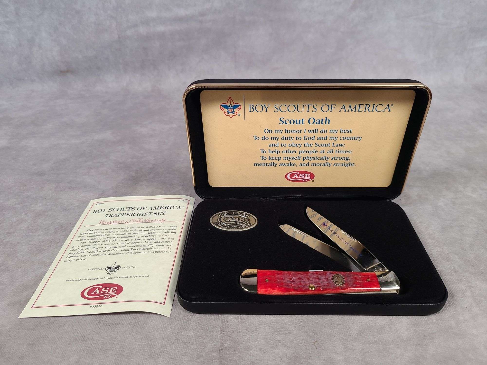 2018 CASE XX BOY SCOUTS OF AMERICA TRAPPER GIFT SET