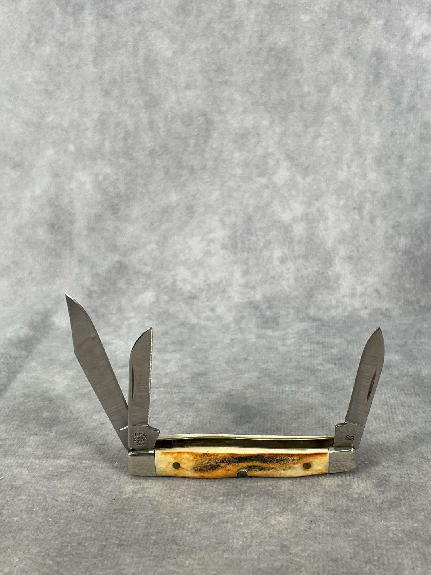 2012 OR 2002 CASE BRADFORD CUTLERY STAG MINI STOCKMAN