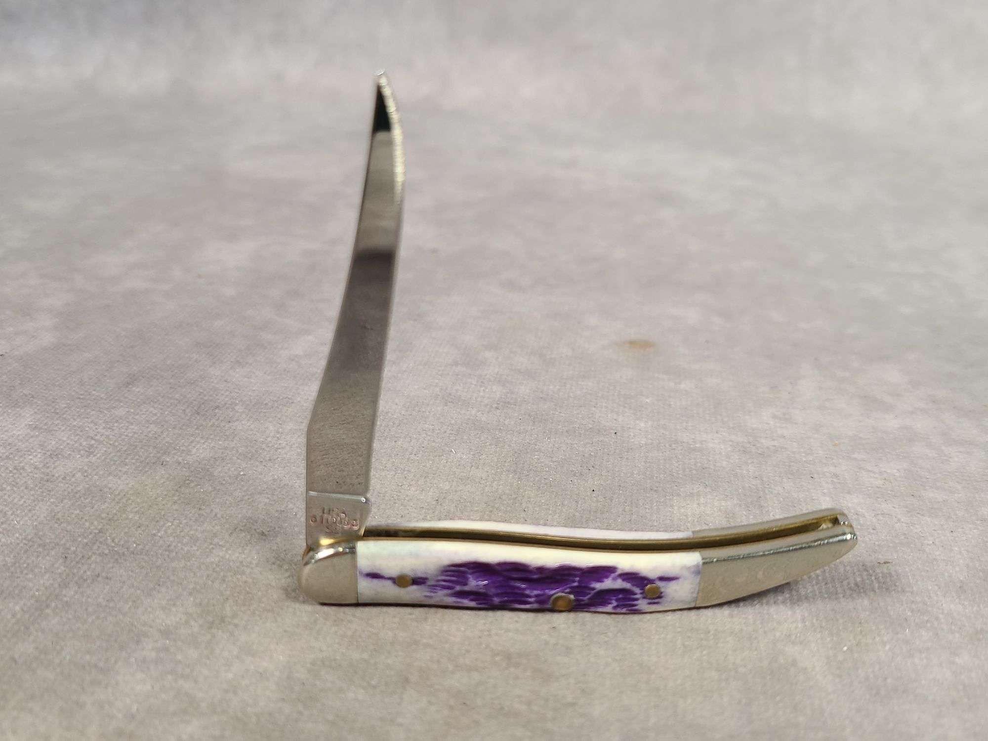 2003 CASE XX PURPLE BONE TINY TOOTHPICK, FROM SERIES 15 MINT SET