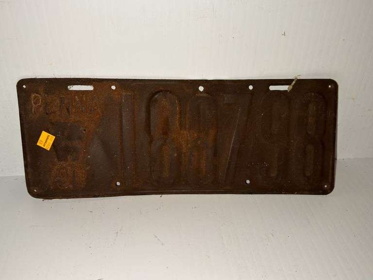 Vintage License Plate