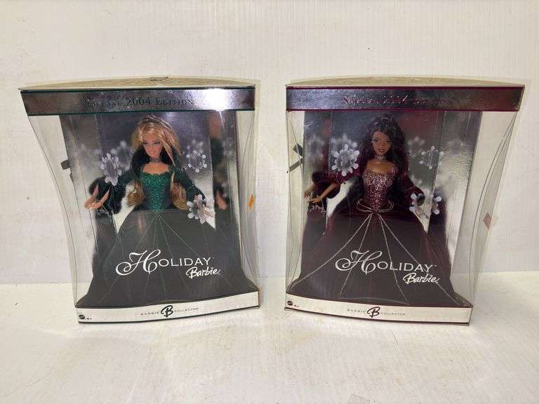 (2) 2004 Special Edition Holiday Barbies